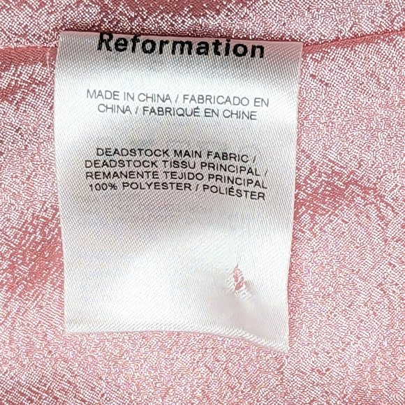 Reformation Carlow Two Piece Dress Crop Top Skirt Set Soft Pink 0 NEW - Picture 7 of 9